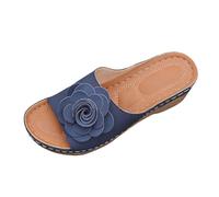 Genérico Pantuflas Casa Mujer Plataforma Slippers Abierta Zapatos de Playa Ideales para climas cálidos Sandalias cómodas informales Prácticas el día a Comodo Primavera Verano