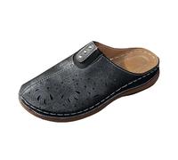 Genérico Pantuflas cerradas para mujer y chic - Mulas para mujer Compensas Punta cerrada Zapatillas cómodas Zapatillas Transpirable Mulas Ortopédicas Zapatos Antideslizantes Zapatillas De Enhebrar