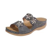 Genérico Pantuflas de Mujer Modernas para Uso Casual diseño Elegante de Punta Abierta con tacón de cuña Ideal para Actividades veraniegas al Combinar con Jeans