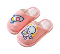 Genérico Pantuflas de otoño e invierno para niños, niñas, hombres, antideslizantes, cortas, cálidas y cómodas, con bonito patrón de astronauta Zapatillas Futbol Hombre