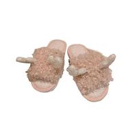 Genérico Pantuflas Mujer Zapatillas de invierno for mujer, cálidas, algodón, for estudiantes, for el hogar, con diseño jirafa peluche una sola palabra(Pink,40-41)