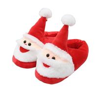 Genérico Pantuflas Navidad Hombre Mujer de Papá Noel y Elfos Familiares Invierno Antideslizantes Pantuflas de Invierno Divertidas Dormitorio