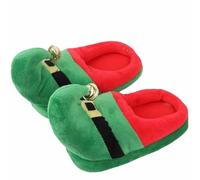 Genérico Pantuflas Navidad Hombre Mujer de Papá Noel y Elfos Familiares Invierno Antideslizantes Pantuflas de Invierno Divertidas Dormitorio