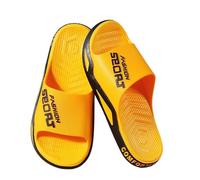 Genérico Pantuflas Transpirables y cómodas para Hombre Ideales para Uso Informal Dentro y Fuera del Playa baño y Verano (Yellow, 39)