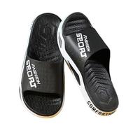 Genérico Pantuflas Transpirables y cómodas para Hombre Ideales para Uso Informal Dentro y Fuera del Playa baño y Verano (Black, 37)
