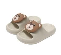 Genérico Pantuflas Verano Estampado Animados Niñas Interior Exterior Playa Sandalias Toddler Niños Pequeños Cómodas Antideslizantes Transpirables (Coffee, 30 Little Child)
