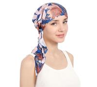 Genérico Pañuelo Cabeza Mujer Musulmán Turbante Pelo Accesorios Seda de Playa Estampado Clásico para Mujer Pañuelo de Cuello Banda Cabeza para el Cabello Bufanda Cabeza Quimio (B, One Size)