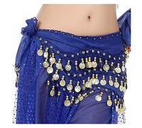 Genérico PañUelo Cadera Danza Vientre Transpirable, Falda de Bailarina Mujeres Sexy Belly Dance Hip Bufanda Envolver cinturón Falda Femenino Mostrar Traje Lentejuelas borlas(5)