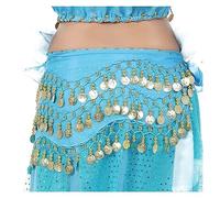Genérico PañUelo Cadera Danza Vientre Transpirable, Falda de Bailarina Mujeres Sexy Belly Dance Hip Bufanda Envolver cinturón Falda Femenino Mostrar Traje Lentejuelas borlas(4)