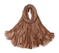 Genérico Pañuelo para la cabeza de lino y algodón liso para mujer ligero suave para verano para la oración como un hiyab o chal