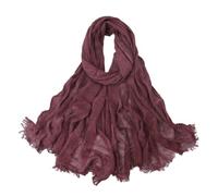 Genérico Pañuelo para la cabeza de lino y algodón liso para mujer ligero suave para verano para la oración como un hiyab o chal