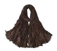 Genérico Pañuelo para la cabeza de lino y algodón liso para mujer ligero suave para verano para la oración como un hiyab o chal