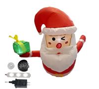 Generico Papá Noel hinchable - Que sobresale de la ventana, decoración del hogar, figuras de Navidad inflables de jardín de 107 cm | para jardín exterior evento de barrio vacaciones de invierno