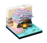 Genérico Papel 3D Note Bloque, Calendario Derribado, Calendario De Mesa 2026, Esculturas Desgarrables Nota | Creative 2026 Memo-Block Paper Talling Art Para La Oficina En Casa | Navidad De Regalos