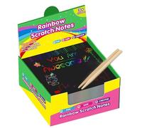 Genérico Papel para rascar - 8,5 x 8,5 cm, ¡Potencia tu creatividad! | Cuadernos de arte de papel negro, ideales para rascar y crear notas artísticas. Perfecto para Halloween, cumpleaños, juego