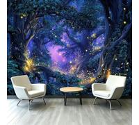 Genérico - Papel pintado (150 x 105 cm, esporas luminosas luciérnagas fotográficas panorámicas, decoración de pared, fácil de colocar para sala de estar, dormitorio