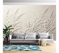 Genérico Papel Pintado 3D Con Relieve, Autoadhesivo, Con Diseño De Juncos Y Hierba. Papel De Contacto Con Relieve Sintético. 320 Cm (Alto) X 600 Cm (Ancho). Papel Pintado Autoadhesivo Removible P