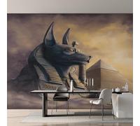 Genérico Papel Pintado Anubis, Papel Pintado pared Dormitorio Mitología Antiguo Egipto, Decoracion pared Salon, Fotomurales Tejido no Tejido, 500 x 350 cm K-MZ&8