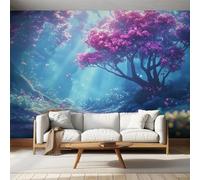 Genérico Papel Pintado Árbol Fantasía, Papel Pintado Pared Sendero Mágico Paisaje de Decorativos del Hogar, para Salon Dormitorio Decoracion Pared, 450x315cm D&O27