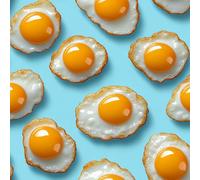 Genérico Papel Pintado Autoadhesivo Adhesivo Huevo Dibujos Animados Comida Papel Pintado Tejido No Tejido para Decoración de Paredes en Baño, Sala de Estar, Dormitorio y Muebles de Cocina 44x1000 cm