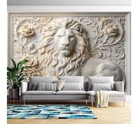 Genérico Papel Pintado Autoadhesivo Con Efecto 3D De León, Estampado Floral En Relieve, Constelación De Leo, Papel Adhesivo Removible Para Sala De Estar, Dormitorio Y Decoración De Pared Persona