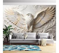 Genérico Papel Pintado Autoadhesivo Con Efecto 3D, Diseño De Águila Calva En Relieve, Papel Pintado De Lujo Removible, Adhesivo Para Sala De Estar, Dormitorio, Decoración De Pared Personalizada,