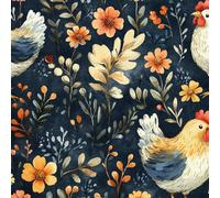 Genérico Papel Pintado Autoadhesivo Impermeable Estilo Pastoral Engrosado Pared Papel Adhesivo Flores Hierba Pollo Desmontable para Muebles Sala Estar Dormitorio Decorativos Pegatina 45X2000CM