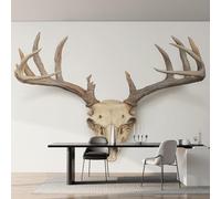 Genérico Papel Pintado Cabeza de Ciervo, Papel Pintado Pared Caza Animales de Decorativos del Hogar, para Salon Dormitorio Decoracion Pared, 150x105cm D&O109