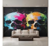 Genérico Papel Pintado Calavera de Azúcar, Papel Pintado Pared Día de los Muertos de Decorativos del Hogar, para Salon Dormitorio Decoracion Pared, 150x105cm D&O46