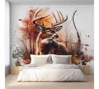 Genérico Papel Pintado Caza Ciervos, Papel Pintado Pared Alce Cabaña Rústica de Decorativos del Hogar, para Salon Dormitorio Decoracion Pared, 100x70cm D&O167