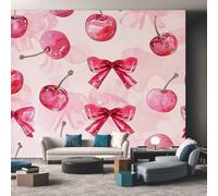 Genérico Papel Pintado Cereza 500X350cm, Papel Pintado Pared Rosa Chicas Linda Salon, Dormitorio, Oficina, Decorativos D5