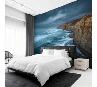 Genérico Papel Pintado Costa Marina, Papel Pintado pared Dormitorio Océano Paisaje Marino, Decoracion pared Salon, Fotomurales Tejido no Tejido, 390 x 260 cm K-MZ&6