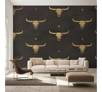 Genérico Papel Pintado Cráneo de Vaca, Papel Pintado Pared Cráneo de Toro de Decorativos del Hogar, para Salon Dormitorio Decoracion Pared, 500x350cm D&O129
