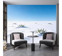 Genérico Papel Pintado De Hierba Silvestre Y Nieve, Paisaje Natural, Nieve Blanca, Verde, Mural De Pared No Tejido, Póster Fotográfico, Decoración Del Hogar, Papel Pintado Para Sala De Estar, Do