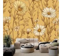 Genérico Papel pintado efecto 3D retro plantas flores foto pinturas, pared victoriana salón TV sofá tema hotel lujo pasillo fondo pared pintura decoración del hogar 350 x 256 cm