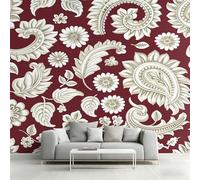 Genérico Papel Pintado Estampado Cachemir, Papel Pintado pared Dormitorio Flor Estilo Boho Vintage, Decoracion pared Salon, Fotomurales Tejido no Tejido, 366 x 254 cm K-MZ&21