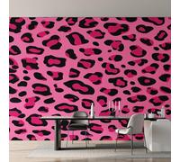 Genérico Papel Pintado Estampado de Leopardo Rosa, Papel Pintado Pared Piel de Animal de Decorativos del Hogar, para Salon Dormitorio Decoracion Pared, 300x210cm D&O109