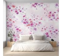 Genérico Papel Pintado Flor Rosa, Papel Pintado Pared Floral Acuarela de Decorativos del Hogar, para Salon Dormitorio Decoracion Pared, 300x210cm D&O139