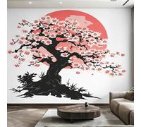 Genérico Papel Pintado Flores de Cerezo, Papel Pintado Pared Flor Rosa Japones de Decorativos del Hogar, para Salon Dormitorio Decoracion Pared, 300x210cm D&O151