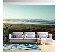 Genérico Papel Pintado Fotográfico Panorámico 3D Personalizado - Mundo Submarino, Paisaje Oceánico, Mural De Pared No Tejido - Arte Mural De Fenómenos Naturales, Papel Pintado En Tonos Verde Az