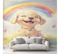 Genérico Papel Pintado Golden Retriever, Papel Pintado Pared Cachorro Arcoíris de Decorativos del Hogar, para Salon Dormitorio Decoracion Pared, 250x175cm D&O110