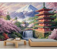 Genérico Papel pintado japonés, papel pintado grande de santuario japonés para sala de estar, Monte Fuji, Japón 250x175cm (No autoadhesivo)
