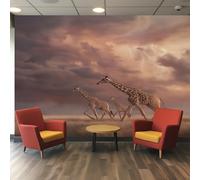 Genérico Papel Pintado Jirafa, Papel Pintado Pared Fauna Silvestre África de Decorativos del Hogar, para Salon Dormitorio Decoracion Pared, 352x250cm D&O20