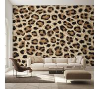 Genérico Papel Pintado Leopardo, Papel Pintado pared Dormitorio Estampado de Guepardo Animal Salvaje, Decoracion pared Salon, Fotomurales Tejido no Tejido, 366 x 254 cm K-MZ&18