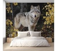 Genérico Papel Pintado Lobo, Papel Pintado Pared Animales Salvajes de Decorativos del Hogar, para Salon Dormitorio Decoracion Pared, 250x175cm D&O141