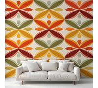 Genérico Papel Pintado Mediados de siglo Papel de Pared, Decoracion Salon Dormitorio Retro Geométrico Abstracto Murales Fotomurales Decorativos Pared, 400 x 280 cm C&MI01