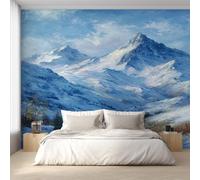 Genérico Papel Pintado Montaña Nevada, Papel Pintado Pared Pintura al Óleo Paisaje de Decorativos del Hogar, para Salon Dormitorio Decoracion Pared, 500x350cm D&O127