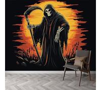 Genérico - Papel pintado no tejido, ambiente de terror hoz de la muerte de la pared, terror segadora decoración de pared, póster de pared, 400 x 280 cm (L x H)