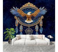 Genérico Papel Pintado Panorámico 350x256 cm Tema Del AtrapasueñOs Estrellado Personalizable Fotomurales No Tejido Póster Pared Decoración Azul 3D Duradero y Resistente a las manchas Fotomurales