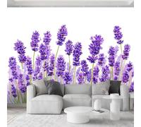Genérico - Papel pintado panorámico 3D - Acuarela representante de los campos de lavanda, papel pintado, tapiz decorativo, cuadros de pared para dormitorio y sala de estar, 200 x 140 cm, color morado